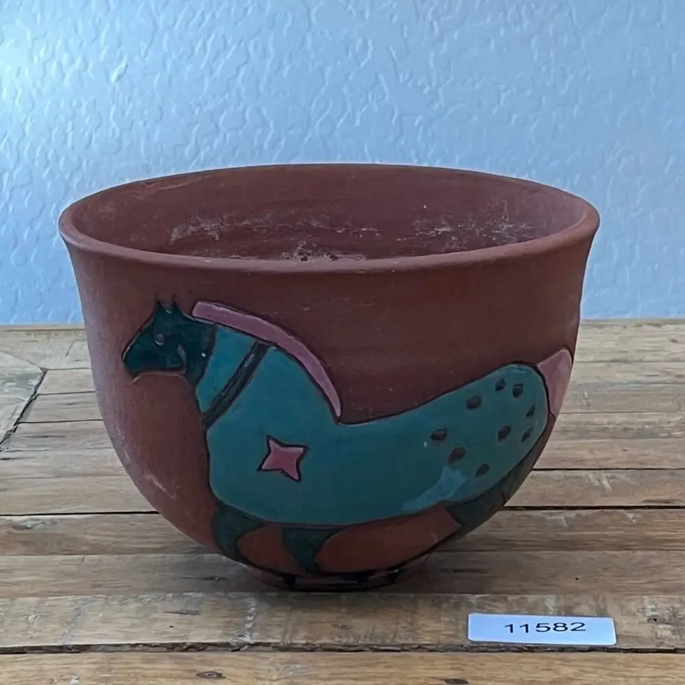 Vtg Glen Lafontaine Art Pottery Pot Planter 5